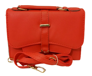 Elegant Diva Red Purse Classic Handbag with Removable Strap