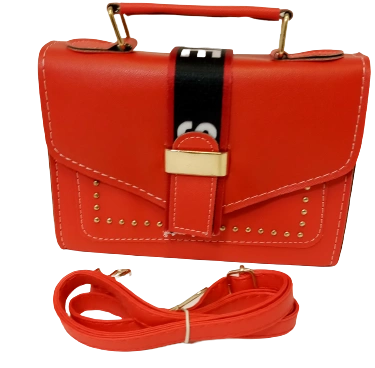 Diva General Collection Trendy Red Purse – Stylish Handbag with “See You” Strap & Removable Strap