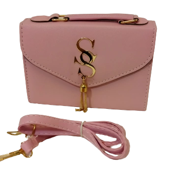 Diva General Collection Chic Pink Purse – Stylish Handbag with Letter SS & Removable Strap