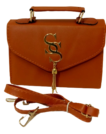 Diva General Collection Stylish Brown Purse – Elegant Handbag with Letter SS & Removable Strap