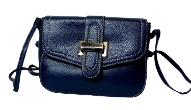 Blue Leather Purse with Matching Blue Strap - Diva General Collection