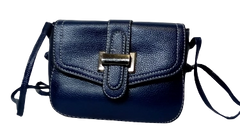 Blue Leather Purse with Matching Blue Strap - Diva General Collection