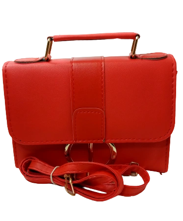 Diva General Collection Red Shoulder Bag  Compact, Stylish, and Versatile  Removable Strap & CD Charm