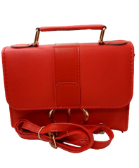 Luxury Diva Red Designer Purse  CD Logo  Elegant Bag with Removable Strap