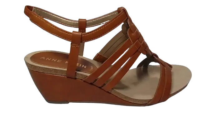 Anne Klein Women's Tilly Wedge Sandals Cognac