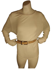 Calvin Klein Apricot Leather Belt 7/8"x43.25" Premium Genuine Leather Waist Belt with Classic Buckle