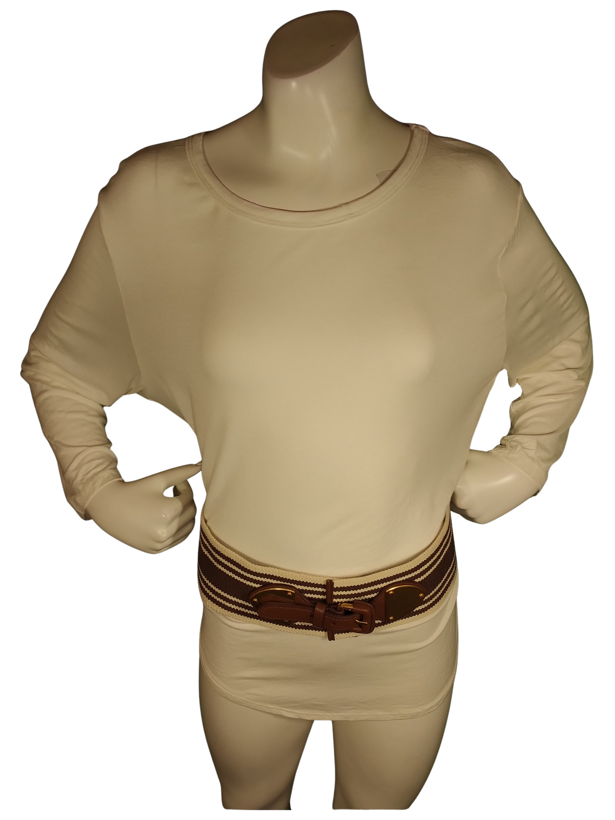 Lauren brown/cream belt