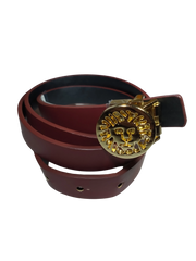 Anne Klein Red & Black Reversible Belt 3/4"x43.5" Pleather Waist Belt with Decorative Stud Closure