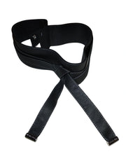 Michael Kors Black Stretchy Belt 2.5"x31" Leather & Webbing Waist Belt with Straps & Snap Closure