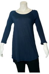 Zenana Outfitters Navy Long Sleeve Women's Tunic