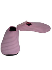 Diva General Pink Lines Water Shoes - Curled Toe Design, Quick-Dry Size 9.5 Aqua Footwear