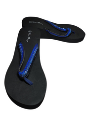 Star Bay Black/Blue Sandals Delet