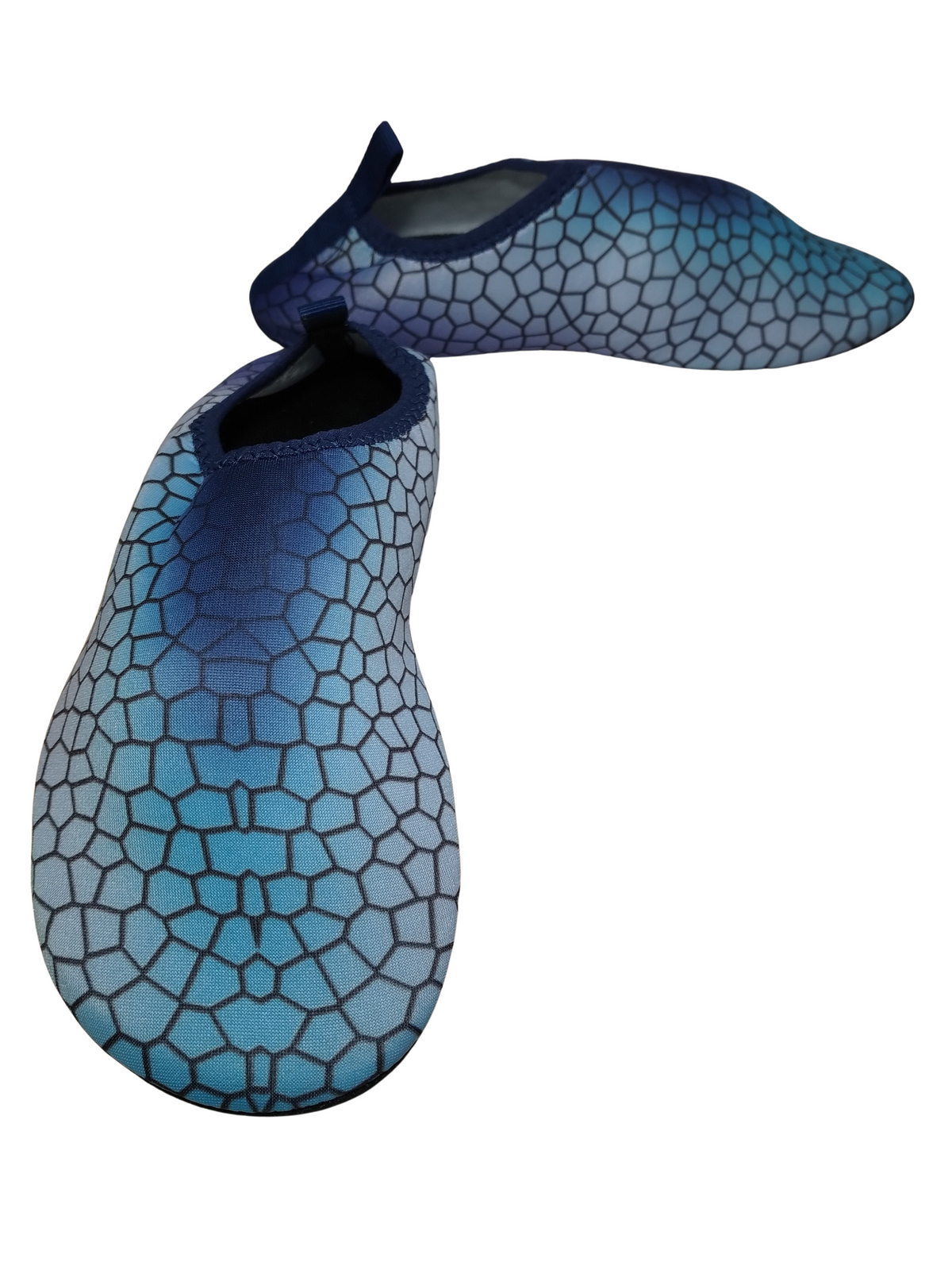 Lekuni Light Blue & Navy Patterned Watershoes