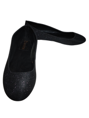 Barenx Charcoal Black Sparkly Flats