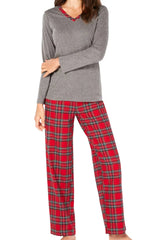 Charter Club Plaid Flannel Top Brinkley Plaid