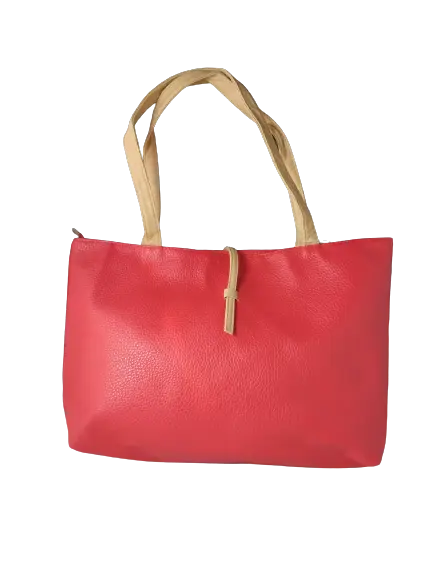 Diva General Collection Red Pebbled Tote and wallet - Unlined