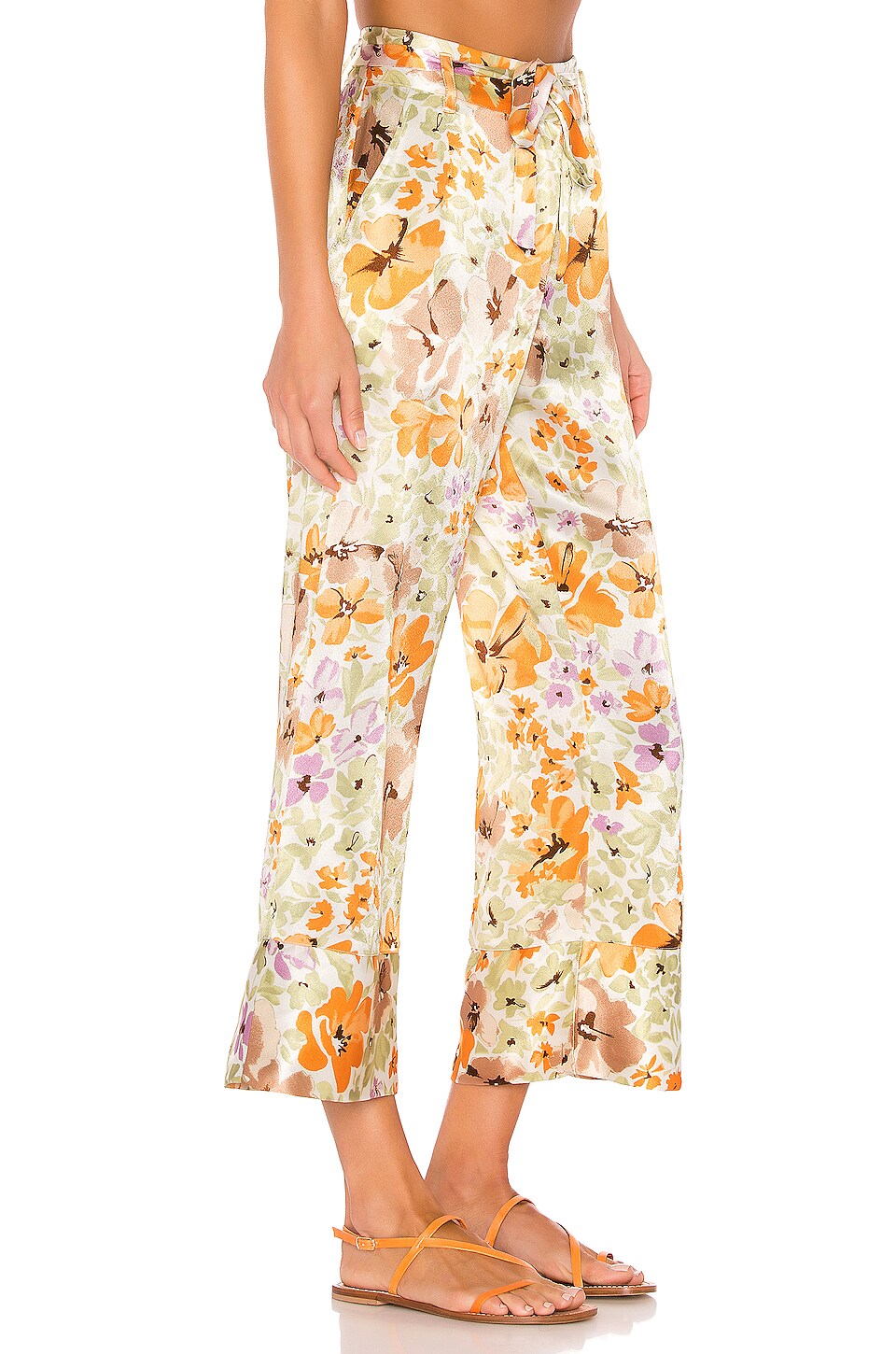 flower print pants women's