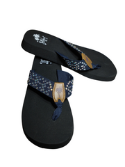 Jellypop Black Sandals with Navy Crystals