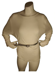 Diva General Grey & Black Reversible Belt  .5"x34.75" Pleather Waist Belt with Rhinestone Buckle (Bendy Design)