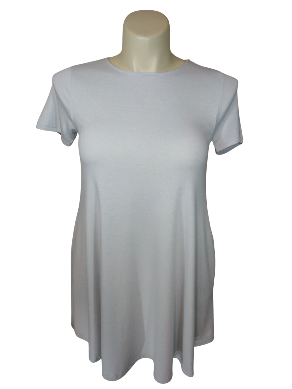 Zenana Premium Light Grey A-Line Women's Dress - Medium