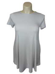 Zenana Premium Light Grey A-Line Women's Dress - Medium