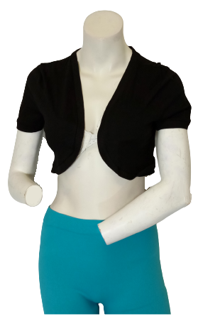 Zenana Outfitters Black Bolero Girls' Top - Small
