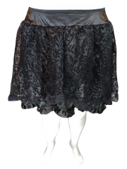 Diva General Collection Black Flower Lace Hi-Low Women's Skirt - Size 32