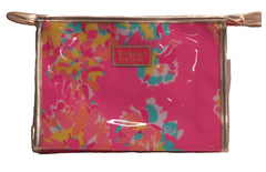 Estee Lauder Lilly Pulitzer Floral Print Cosmetic Bag Pink