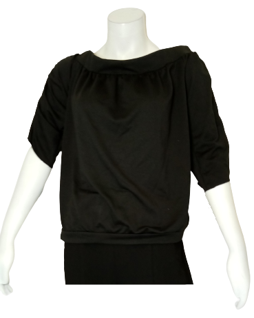 Cleo Apparel Black 3/4 Sleeve Women's Shirt - Medium