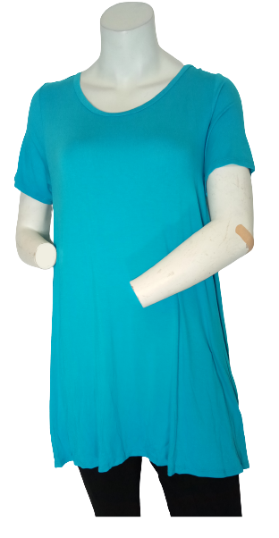 Love In Baby Blue Short Sleeve Women's Tunic