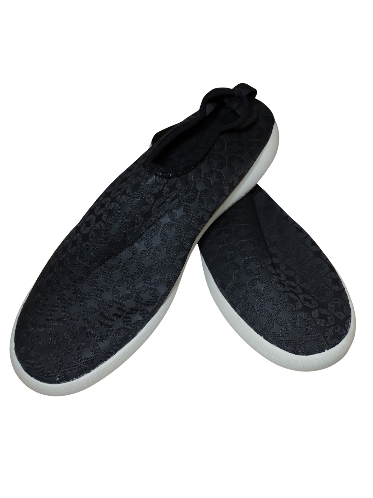 Lekuni Black/White Slip on Shoes