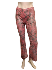 Vizio USA Pink Shiny Snake Print Girls' Pants - Large