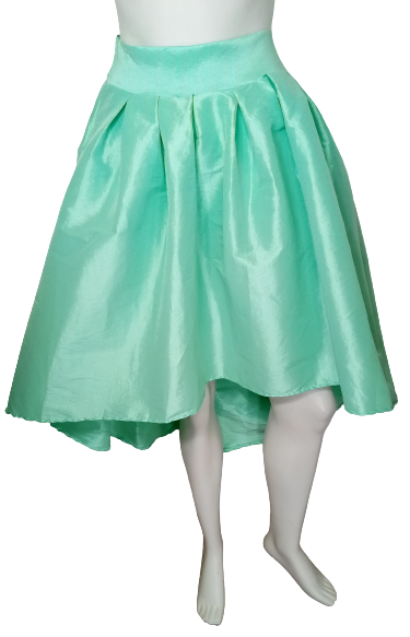 Cleo Apparel Teal Women's Skirt with Ribbon - Small