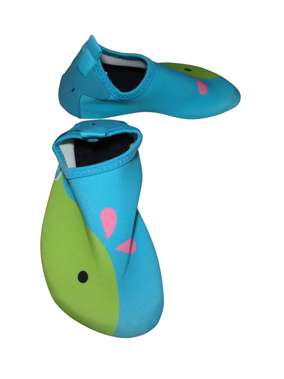 Diva General Kids’ Teal/Lime Whale Water Shoes - Size 26/27 | Lightweight, Quick-Dry & Anti-Slip Footwear