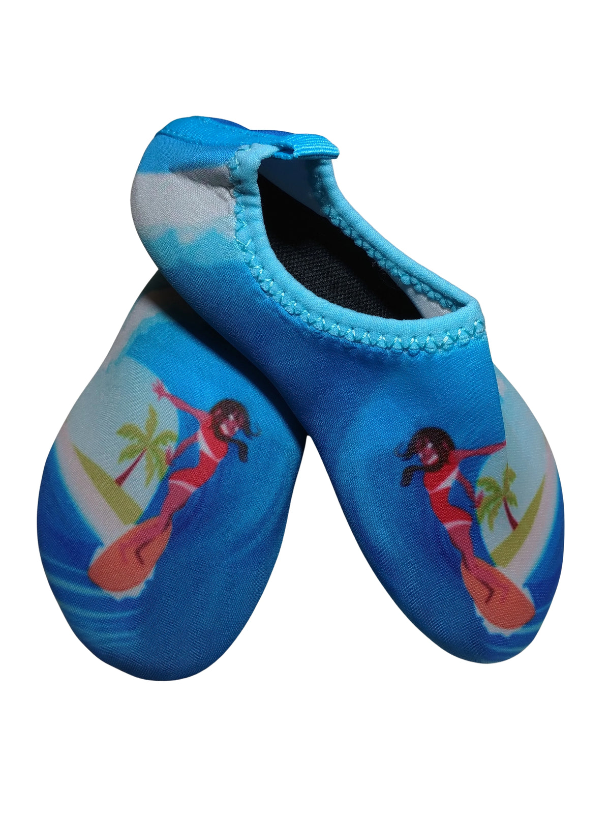 Diva General Toddler Blue Surf Girl Water Shoes - Size 20/21 | Lightweight, Anti-Slip, Quick-Dry Footwear for Kids