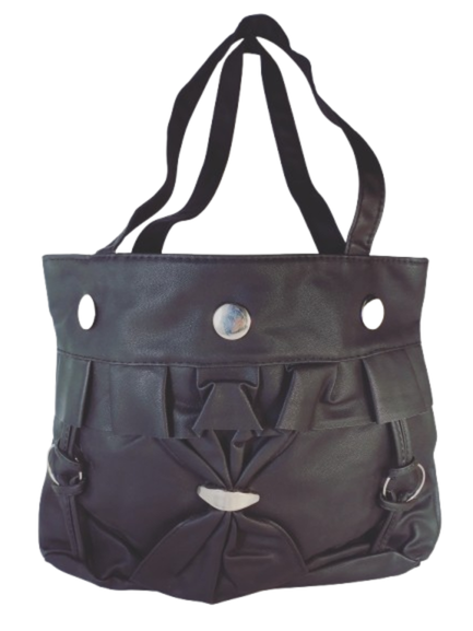 Diva General Black Pleather Tote
