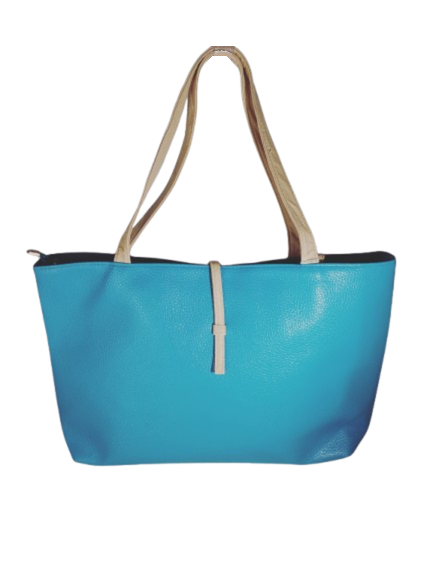 Diva General Collection Aqua Pleather Shoulder Bag and Wallet Set