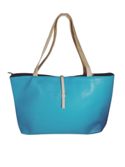 Diva General Collection Aqua Pleather Shoulder Bag and Wallet Set