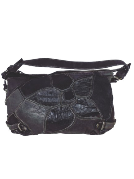 Fossil Black/Grey Suede? Shoulder Bag (preowned)