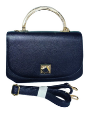 Diva General Black Pleather Handbag