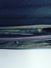 Diva General Black Pleather Handbag