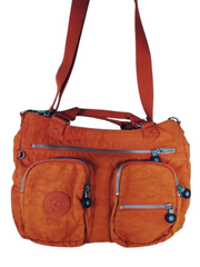 orange tote bag Kipling stylish handbag