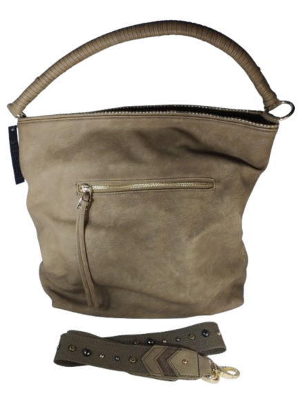Steven by Steve Maden Brown Pleather Tote with Beads