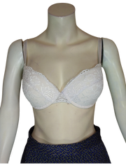Diva General Collection White Push-Up Lace Women's Bra - 38B