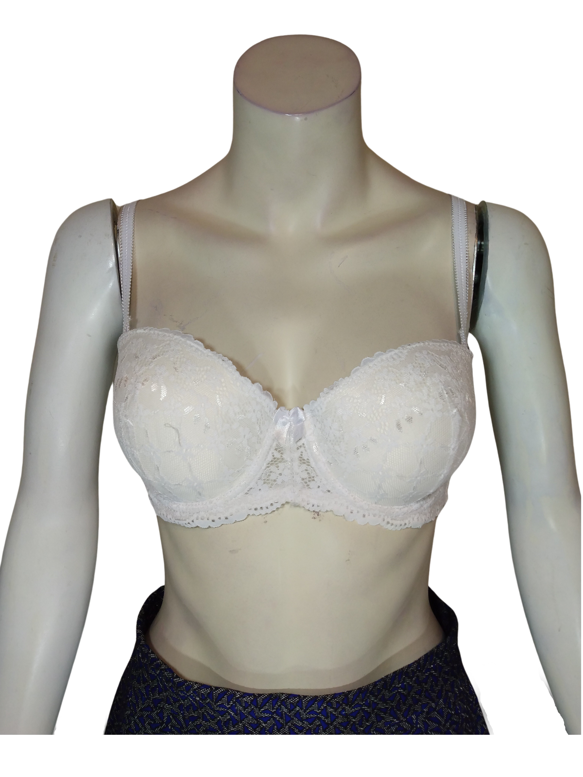 Diva General Collection White Lace Push-Up Women's Bra - 38B