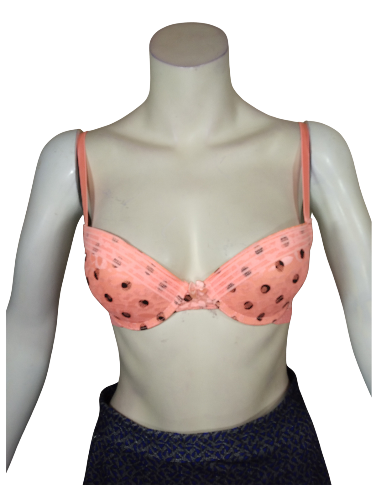 AG Underwear Pink Women's Bra with Black Dots - 36