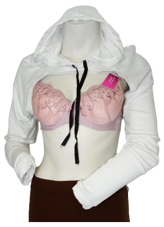 Lingyilu Pink Padded Embroidered Women's Bra - 36B