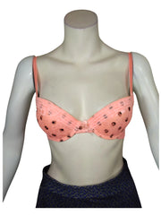 AG Underwear Women’s Pink Bra with Black Dots, Size 34A