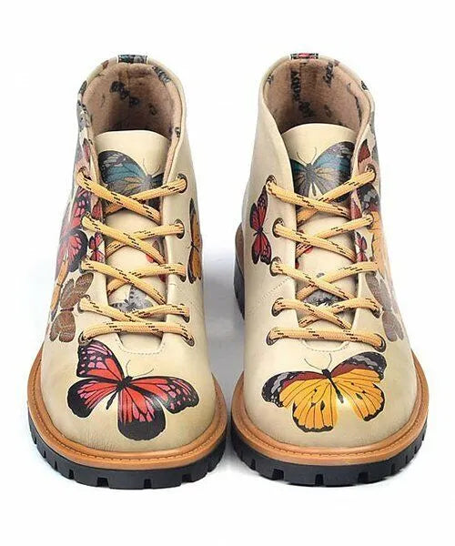 Goby Yellow & Red Butterfly Chukka Boots