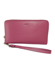 DKNY Raspberry Leather Wristlet Wallet